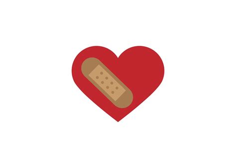 band aid heart icon logo design template vector isolated illustration