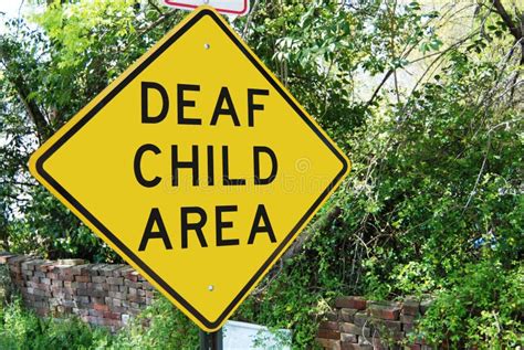 Deaf Child Area Sign Stock Photo Image Of Danger Safety 3173690