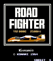 Screenshot of Road Fighter (Arcade, 1984) - MobyGames