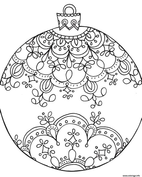 Coloriage Boule De Noel Adulte Noel JeColorie