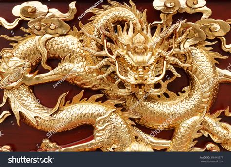 Golden Chinese Dragon Stock Photo Shutterstock