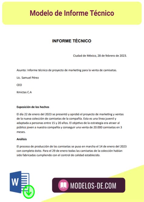 Modelo De Informe Tecnico The Best Porn Website