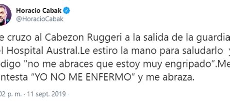 Horacio Cabak Reveló La Divertida Charla Que Mantuvo Con Oscar Ruggeri En La Puerta De Un