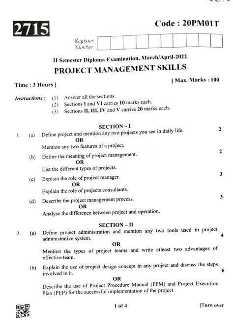 Pms Qp March 2022 Diploma 2nd Sem Project Management Skill Questions