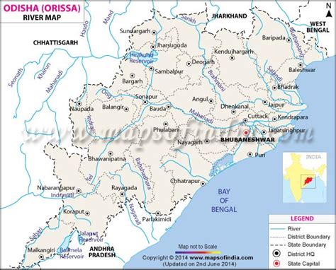 Odisha River Map Orissa Rivers