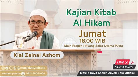 Kajian Kitab Al Hikam Bersama Kiai Zainal Ashom YouTube