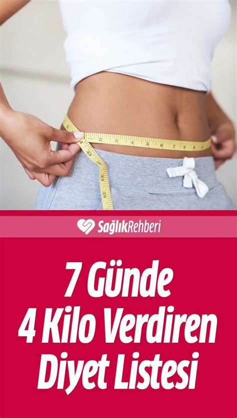 7 Günde 4 Kilo Verdiren Diyet Listesi Sağlık Rehberi Diyet Diyet