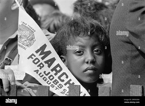 28 August 1963 Washington Dc Photograph Of A Young Woman At The