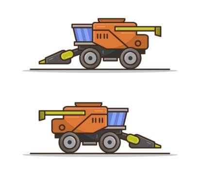 Combine Harvester Vector PNG, Vector, PSD, and Clipart With Transparent ...