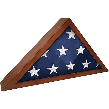 Amazon Rustic Flag Case Solid Wood Military Flag Display Case