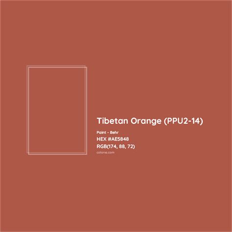 Behr Tibetan Orange Ppu2 14 Paint Color Codes Similar Paints And