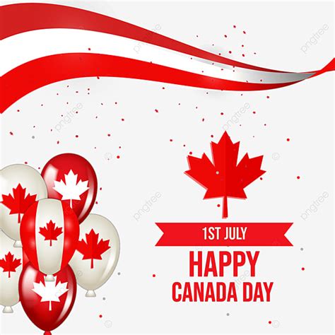 Victoria Day Canada Vector Design Images Realistic Canada Day Balloons