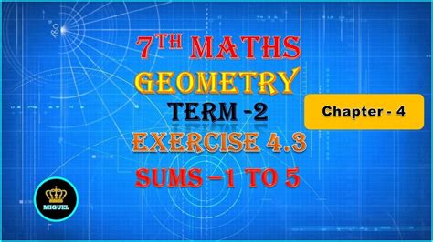 7th Std Maths Term 2 Chapter 4 Geometry Exercise 4 3 { Sums 1 To 5 } Session ~ 35 Youtube