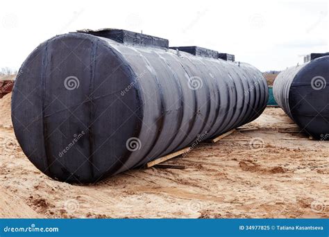 Underground Storage Tank At A Construction Site. Stock Image - Image of ...