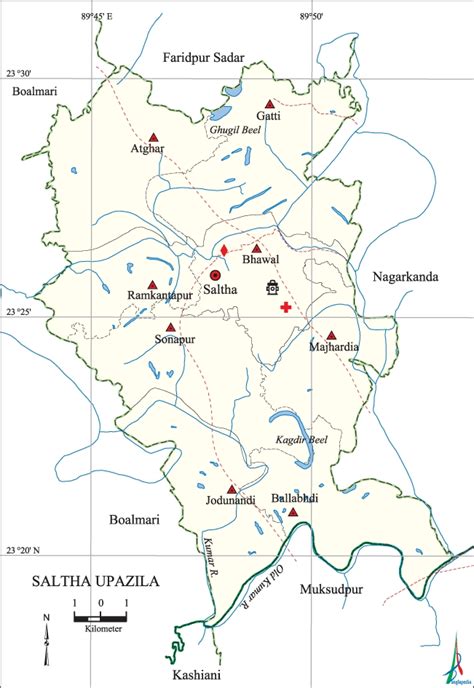 Mouza Map & 3 Detailed Maps of Saltha Upazila, Faridpur, Bangladesh ...