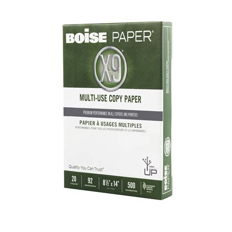 Boise X 9 Multi Use Copy Paper Legal Size 8 12 X 14 20 Lb White Pack Of 500 Sheets