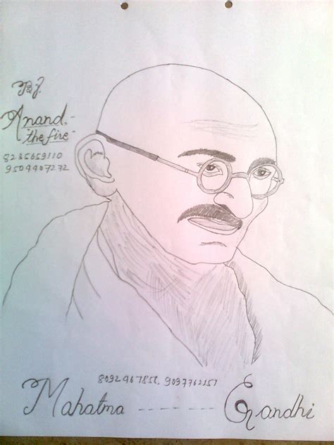 Pencil Sketch Of Mahatma Gandhi at PaintingValley.com | Explore ...