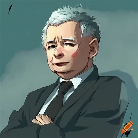 Anime depiction of jarosław kaczyński on Craiyon