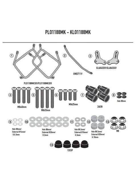 GIVI PLO1188MK Side Holder Kit Monokey Honda X ADV 750 Ab 2021