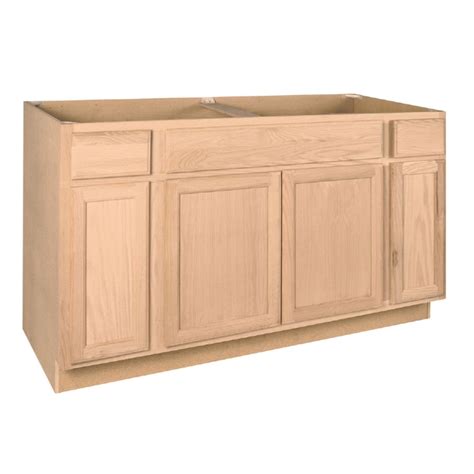 Project Source 60 In W X 35 In H X 23 75 In D Unfinished Sink Base Cabinet At