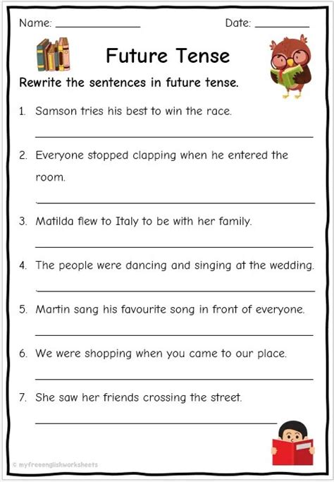 Past And Future Tense Worksheet Worksheets Library