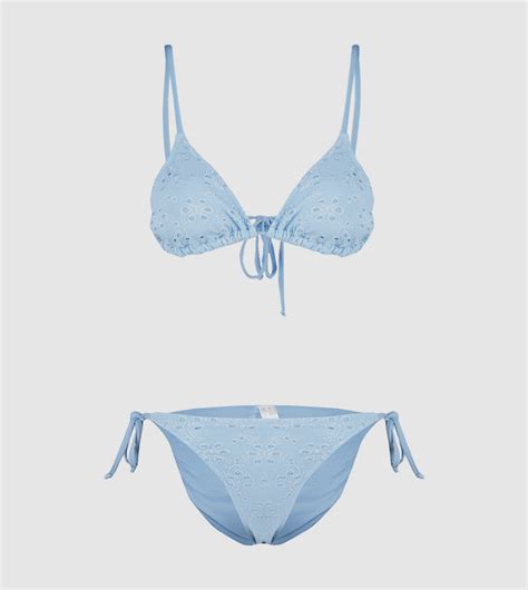 Buy Trendyol Textured Bikini Set In Blue Thstreet Qatar