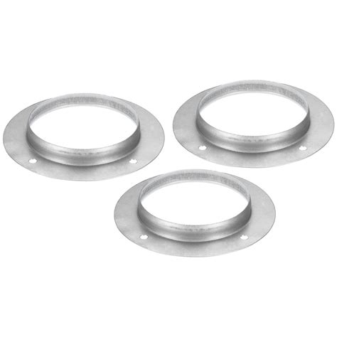 Uxcell 5 Metal Duct Connector Flange Straight Pipe Exhaust Flange Duct Mounting Plate 3 Pack