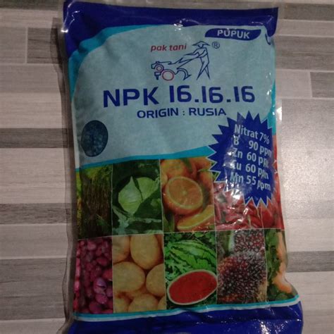 Jual Pupuk NPK 16 16 16 Pak Tani Kemasan Pabrik 1 Kg ORIGIN RUSIA