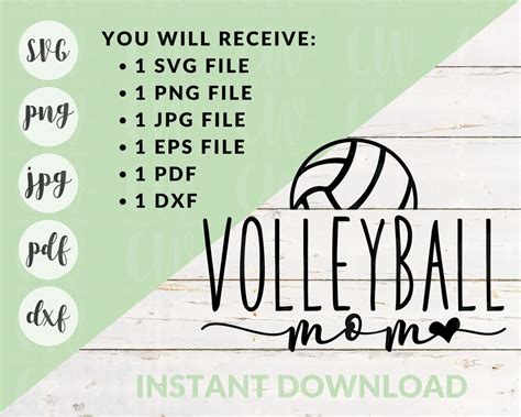 Volleyball Mom Svg Volleyball Svg Volleyball Cricut Cut File Etsy