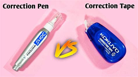 Correction Pen Vs Correction Tape Whitener Vs Correction Tape Doms