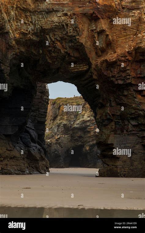 Aerial view of As Catedrais beach in north Spain Stock Photo - Alamy