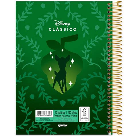 Caderno Universit Rio Capa Dura X Folhas Disney Cl Ssicos Bambi