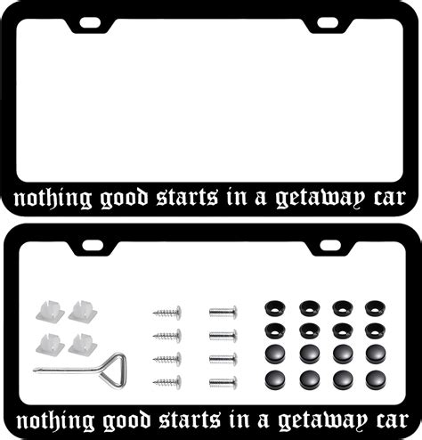 Amazon Pack Nothing Good Starts In A Getaway Car License Plate