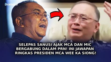 SELEPAS Sanusi Ajak MCA Dan MIC Bergabung Dalam PRN Ini Jawapan