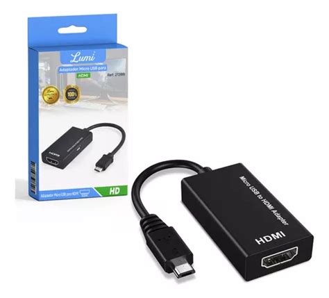 Cabo Adaptador V8 Micro Usb Para Hdmi Mhl Lumi Parcelamento Sem Juros