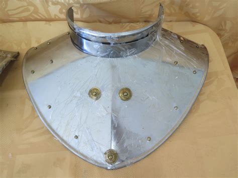 Qty 9 Medieval Templar Knights Iron Gorget Set Neck Plate Armor 16