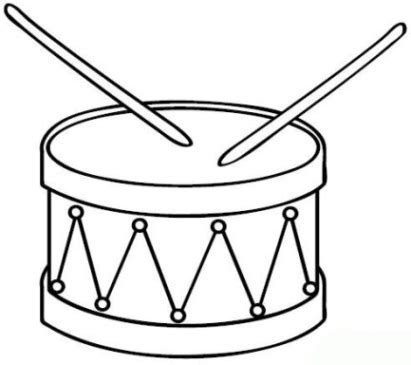 Ausmalbilder Zum Drucken Malvorlage Trommel Kostenlos 2