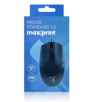 Mouse Maxprint 1000DPI USB Preto Shopee Brasil