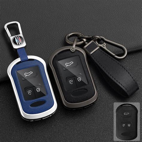 Zinc Alloy Leather Car Key Case Cover Shell For Chery Tiggo Gx