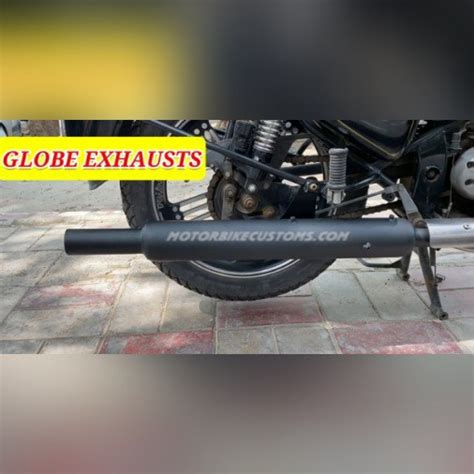 Globe Long Punjab Exhaust Silencerempty Motorbikecustoms