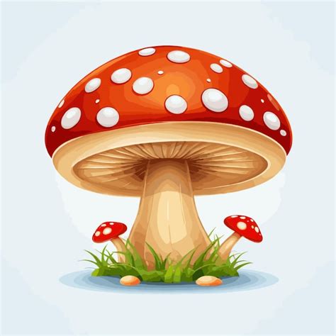 Premium Vector Mushroom Cartoon Vector On A White Background