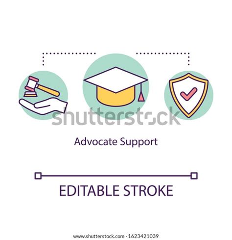 Advocate Support Concept Icon Help Attorney Stock Vector Royalty Free