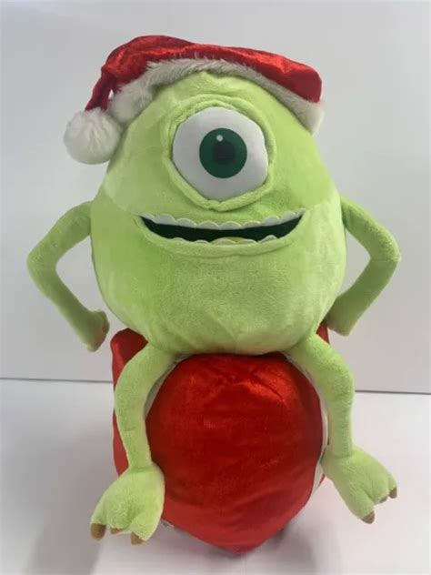 Disney Pixar Monsters Inc Mike Wazowski Plush Christmas Holiday Present