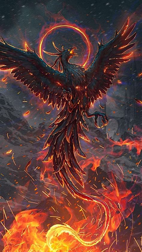 Fenix Da Lava Em 2022 Tatuagem De Fênix Dark Fantasy Art Criaturas