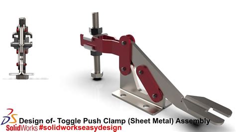 Solidworks Tutorial 189 Toggle Push Clamp Sheet Metal Assembly By