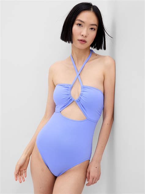 Halter One Piece Swimsuit Gap