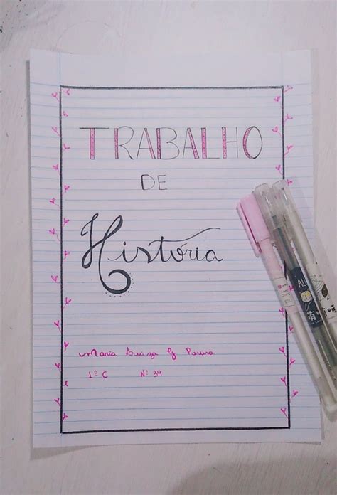 Capas De Trabalho De História Para Imprimir