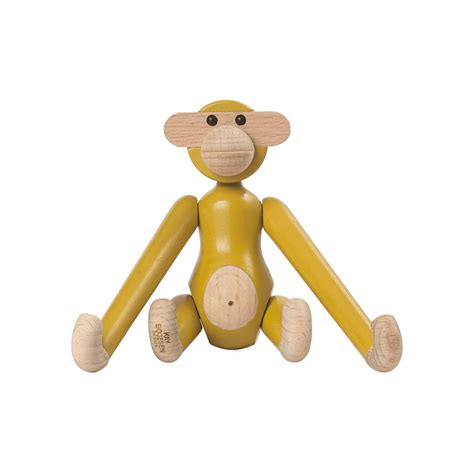 Kay Bojesen Wooden Monkey Mini Vintage Yellow Pre Used Design