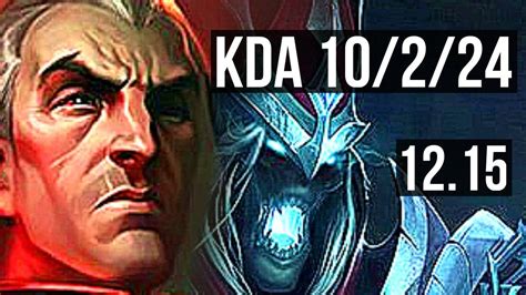 SWAIN Vs KARTHUS MID 10 2 24 1 4M Mastery 500 Games Dominating