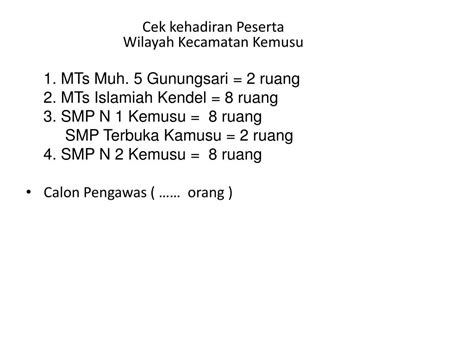 Ppt Pembekalan Pengawas Silang Ruang Ujian Nasional Tahun Pelajaran